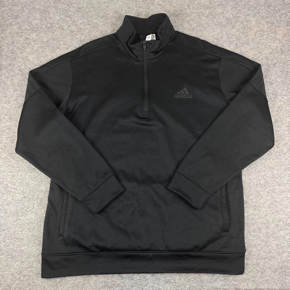 Adidas Tech Fleece Climawarm 1/4 Zip Pullover Black Mens XL